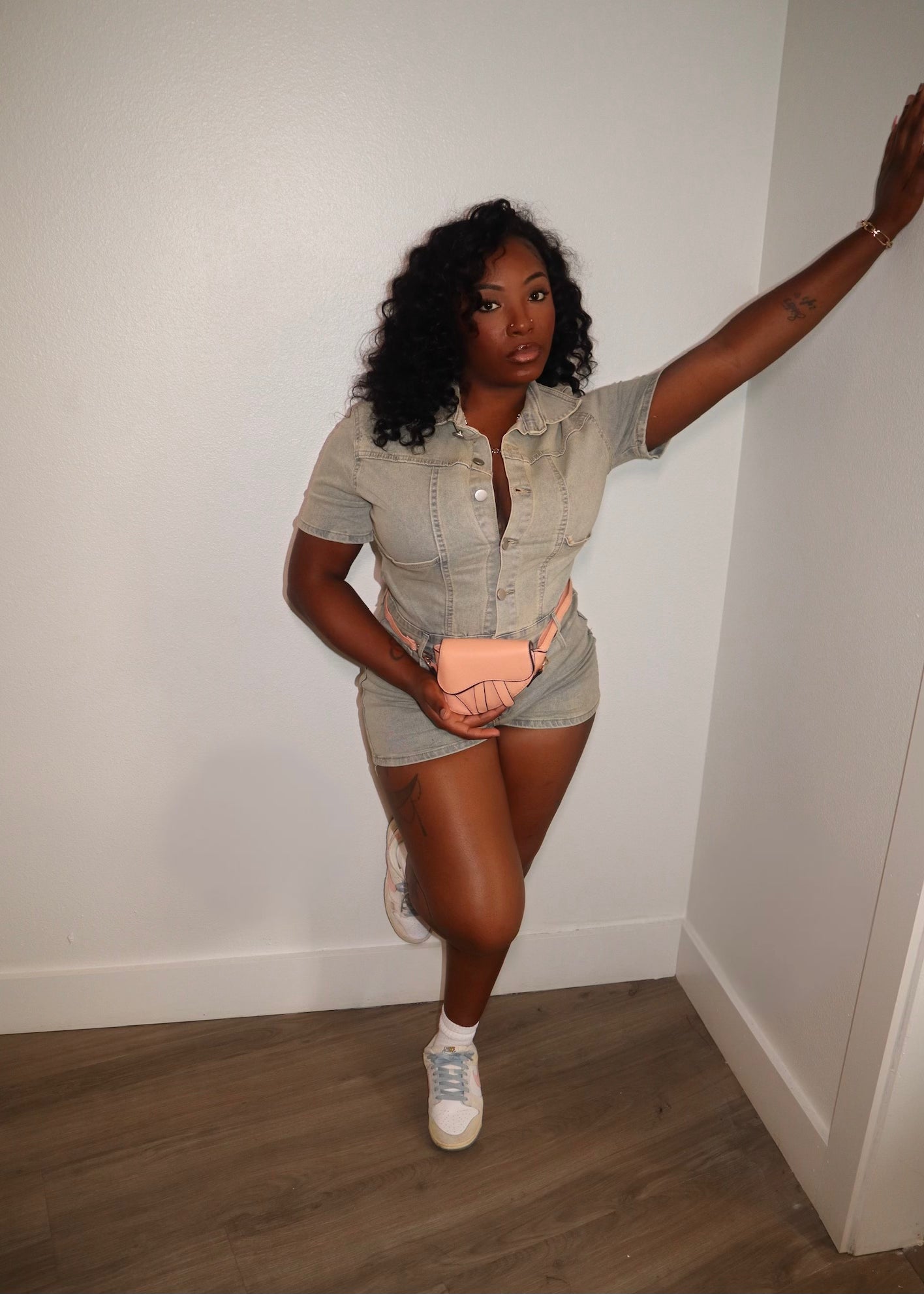 Denim Romper