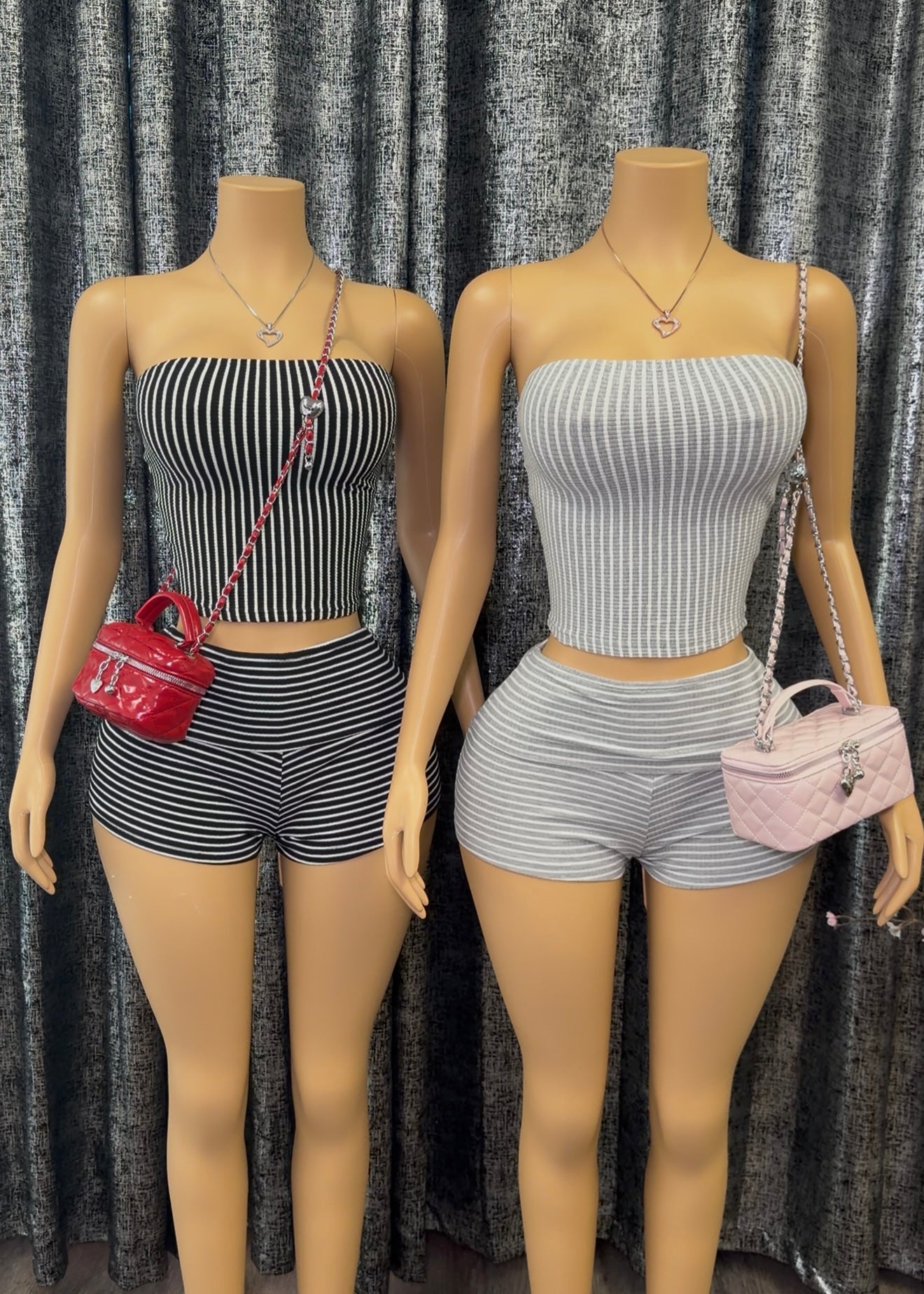 Stripe Shorts Set