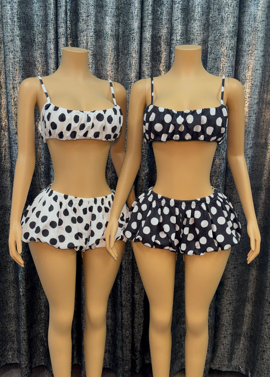 Polka Dot Shorts Set