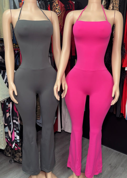 Flared Halter Jumpsuit